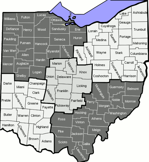 Northwest Ohio County Map Regional Guide To Parks | Trekohio