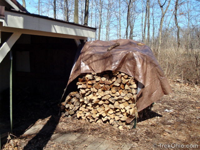 Firewood to fuel the evaporator