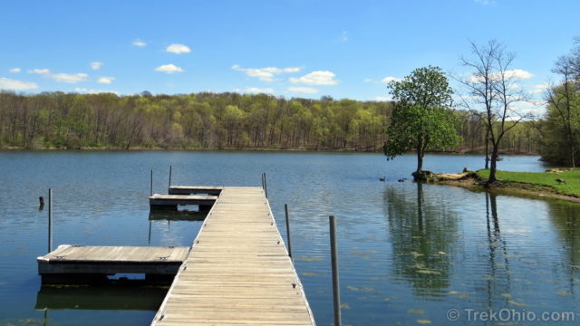 One of the lake's docks